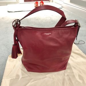 🌺COACH🌺 Large Leather Bag Burgundy/maroon